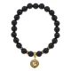 Браслет Знаки Зодиака - Козерог с нат.камнем Черный агат 8мм BSZ05-22