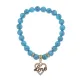Браслет Сердце Love (Любовь) синт.камень Бирюза 8мм BS-CR-0125