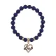 Браслет Сердце Love (Любовь) нат.камень Лазурит 8мм BS-CR-0130