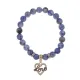 Браслет Сердце Love (Любовь) нат.камень Содалит 8мм BS-CR-0138