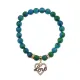 Браслет Сердце Love (Любовь) синт.камень Хризоколла 8мм BS-CR-0141
