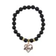 Браслет Сердце Love (Любовь) нат.камень Черный агат 8мм BS-CR-0143