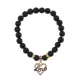 Браслет Сердце Love (Любовь) синт.камень Шунгит 8мм BS-CR-0144