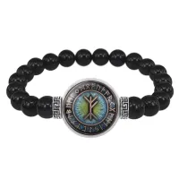 Браслет из черного агата Защита бизнеса BSBA-061