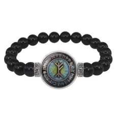 Браслет из черного агата Защита бизнеса BSBA-061