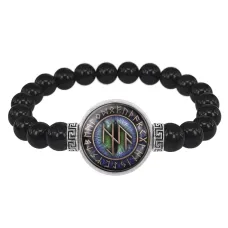 Браслет из черного агата Удача всегда и везде BSBA-067