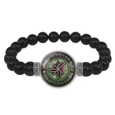 Браслет из черного агата Материальное благополучие BSBA-081