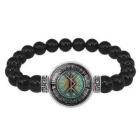 Браслет из черного агата Защита в пути BSBA-086