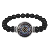 Браслет из черного агата Мужской любовный амулет BSBA-087
