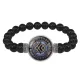 Браслет из черного агата Мужской любовный амулет BSBA-087