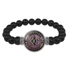 Браслет из черного агата Женский любовный амулет BSBA-088