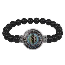 Браслет из черного агата Защита от врагов и магии BSBA-090
