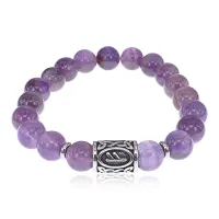 Браслет Феху нерж.сталь Аметист 10мм BSRX-10-1-1