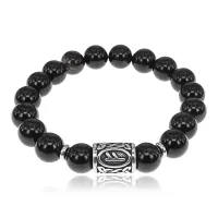 Браслет Феху нерж.сталь Нефрит 10мм BSRX-10-1-3