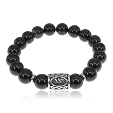 Браслет Феху нерж.сталь Нефрит 10мм BSRX-10-1-3