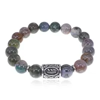 Браслет Феху нерж.сталь Яшма индийская 10мм BSRX-10-1-9