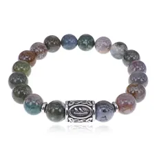 Браслет Феху нерж.сталь Яшма индийская 10мм BSRX-10-1-9