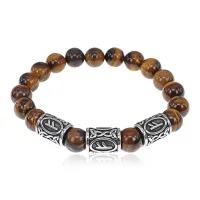 Браслет Материальное благополучие нерж.сталь Тигровый глаз 10мм BSRX-10-3-4