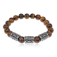 Браслет Материальное благополучие нерж.сталь Тигровый глаз 10мм BSRX-10-3-4