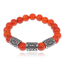 Браслет Материальное благополучие нерж.сталь Сердолик 10мм BSRX-10-3-5