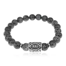 Браслет Феху нерж.сталь Лабрадор 8мм BSRX-8-1-2