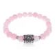 Браслет Феху нерж.сталь Розовый кварц 8мм BSRX-8-1-7