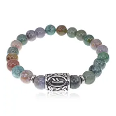 Браслет Феху нерж.сталь Яшма индийская 8мм BSRX-8-1-9