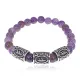 Браслет Материальное благополучие нерж.сталь Аметист 8мм BSRX-8-3-1