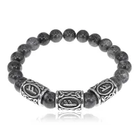 Браслет Материальное благополучие нерж.сталь Лабрадор 8мм BSRX-8-3-2