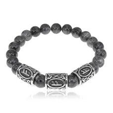 Браслет Материальное благополучие нерж.сталь Лабрадор 8мм BSRX-8-3-2