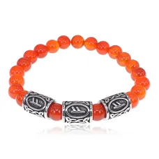 Браслет Материальное благополучие нерж.сталь Сердолик 8мм BSRX-8-3-5
