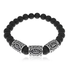 Браслет Материальное благополучие нерж.сталь Шунгит 8мм BSRX-8-3-8