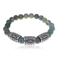 Браслет Материальное благополучие нерж.сталь Яшма индийская 8мм BSRX-8-3-9