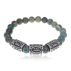 Браслет Материальное благополучие нерж.сталь Яшма индийская 8мм BSRX-8-3-9