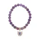 Браслет Бабочка (Свобода и Счастье) нат.камень Аметист 8мм BS-CR-0153
