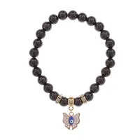 Браслет Бабочка (Свобода и Счастье) нат.камень Гранат 8мм BS-CR-0156