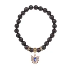 Браслет Бабочка (Свобода и Счастье) нат.камень Гранат 8мм BS-CR-0156