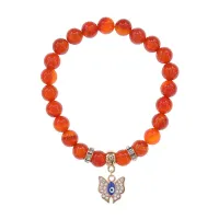 Браслет Бабочка (Свобода и Счастье) нат.камень Сердолик 8мм BS-CR-0167