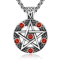 Амулет Звезда, d.2,75см, цвет красный AC256-02