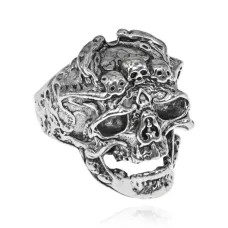 Безразмерное кольцо Череп, 25мм KL558