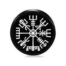 Серьга Компас Вегвизир, d.9мм, цвет черный SE305-06