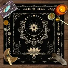 Скатерть для гадания Лотос и полумесяц, 50х50см SK018
