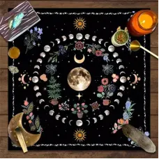 Скатерть для гадания Фазы Луны, 50х50см SK020