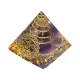 Фигурка Пирамида Сахасрара с аметистом ST075