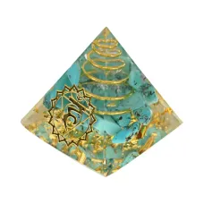 Фигурка Пирамида Вишуддха с бирюзой ST077
