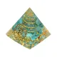 Фигурка Пирамида Вишуддха с бирюзой ST077