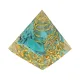 Фигурка Пирамида Вишуддха с бирюзой ST077