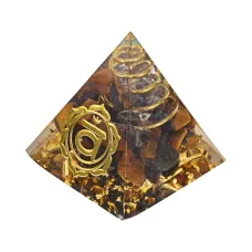 Фигурка Пирамида Свадхистхана с тигровым глазом ST079