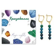 Серьги Хризоколла SEB05-28