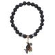 Браслет Ворон (интеллект и мудрость) синт.камень Синий авантюрин 8мм BS-CR-0182